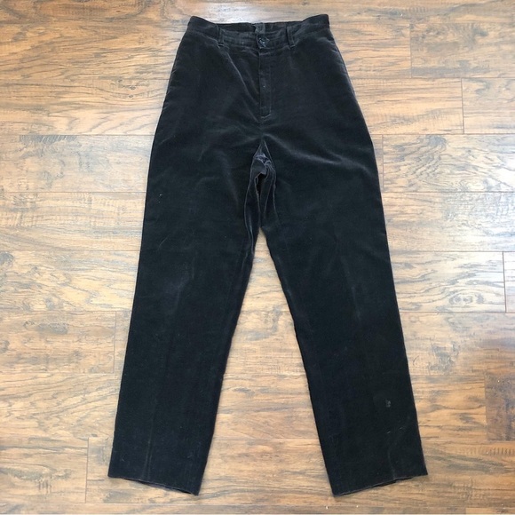 vintage • 90s Calvin Klein velvet pants trousers chocolate brown high waist - Picture 1 of 12